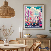 Cargar imagen en el visor de la galería, Diamond Painting - Calle Bulliciosa de Japón 40x50cm con bastidor montado