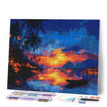 Cargar imagen en el visor de la galería, Diamond Painting - Atardecer en la Playa con Farol