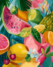 Cargar imagen en el visor de la galería, Diamond Painting - Mezcla de Frutas Tropicales