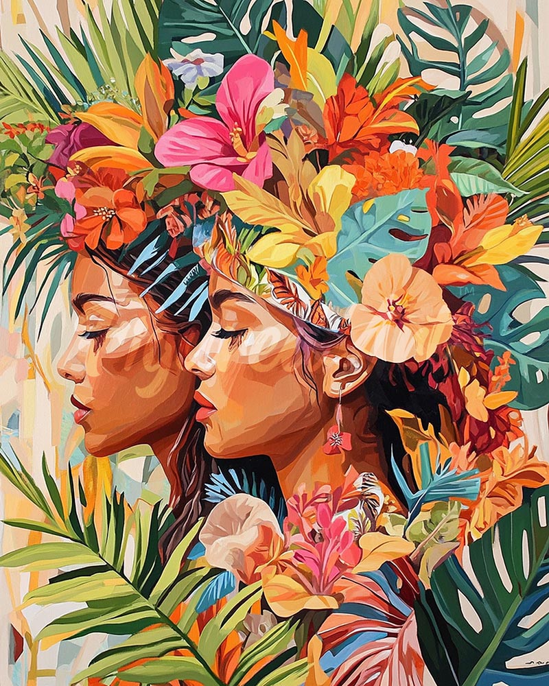 Diamond Painting - Hermanas Tropicales