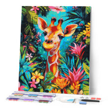 Cargar imagen en el visor de la galería, Diamond Painting - Jirafa Tropical