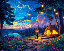 Cargar imagen en el visor de la galería, Diamond Painting - Noche de Camping Estrellada