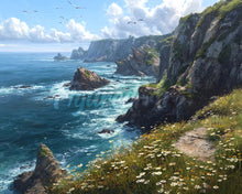 Cargar imagen en el visor de la galería, Diamond Painting - Pradera Florida en el Acantilado