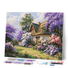 Cargar imagen en el visor de la galería, Diamond Painting - Cabaña con Jardín de Lilas