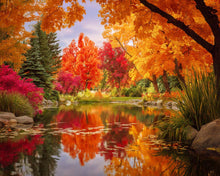 Cargar imagen en el visor de la galería, Diamond Painting - Árboles Dorados del Otoño