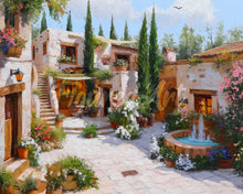 Cargar imagen en el visor de la galería, Diamond Painting - Patio de la Villa Blanca