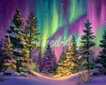 Cargar imagen en el visor de la galería, Diamond Painting - Bosque de Auroras