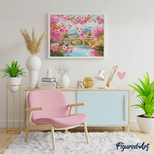 Cargar imagen en el visor de la galería, Diamond Painting - Puente de Cerezos en Flor