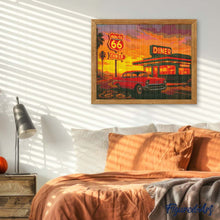 Cargar imagen en el visor de la galería, Diamond Painting - El Restaurante y el Coche Clásico