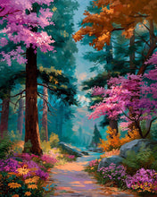 Cargar imagen en el visor de la galería, Diamond Painting - Sendero del Bosque en Flor