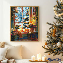 Cargar imagen en el visor de la galería, Diamond Painting - Invierno Romántico 40x50cm con bastidor montado