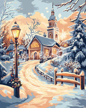 Cargar imagen en el visor de la galería, Diamond Painting - Diamond Painting - Camino a la Capilla 40x50cm con bastidor montado