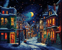 Cargar imagen en el visor de la galería, Diamond Painting - Diamond Painting - Media Luna Invernal 40x50cm con bastidor montado