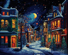 Cargar imagen en el visor de la galería, Diamond Painting - Diamond Painting - Media Luna Invernal 40x50cm con bastidor montado