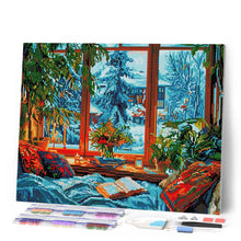 Cargar imagen en el visor de la galería, Diamond Painting - Tarde de Invierno Acogedora 40x50cm con bastidor montado
