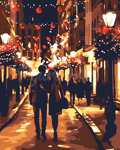 Diamond Painting - Noche Navideña Romántica