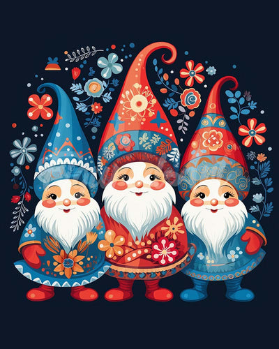 Diamond Painting - Trío de Gnomos