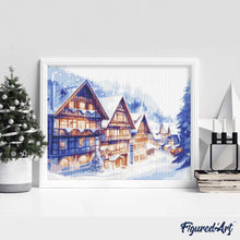 Cargar imagen en el visor de la galería, Diamond Painting - Pueblo Nevado en Acuarela
