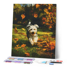 Cargar imagen en el visor de la galería, Diamond Painting - Cachorro alegre en otoño