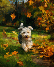 Cargar imagen en el visor de la galería, Diamond Painting - Cachorro alegre en otoño