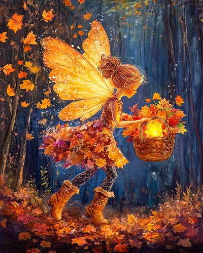 Diamond Painting - El hada recolectora de hojas