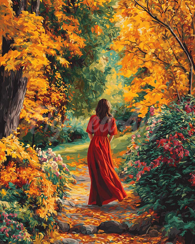 Diamond Painting - Dama de rojo