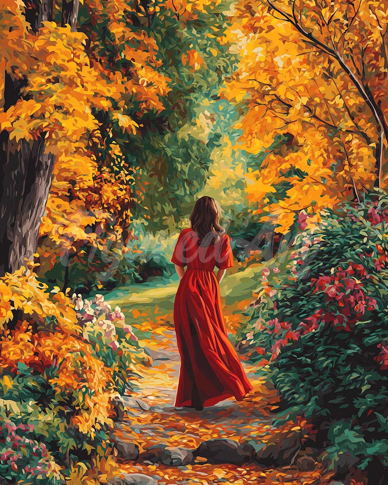 Diamond Painting - Dama de rojo