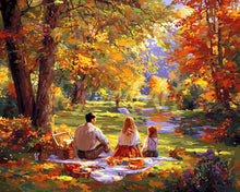 Cargar imagen en el visor de la galería, Diamond Painting - Picnic familiar de otoño