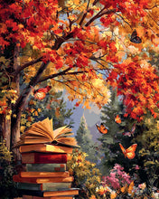 Cargar imagen en el visor de la galería, Diamond Painting - Lectura con mariposas