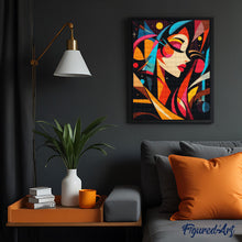 Cargar imagen en el visor de la galería, Diamond Painting - Chica Cósmica Abstracta Audaz
