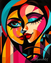 Cargar imagen en el visor de la galería, Diamond Painting - Dos Damas Abstractas Audaces