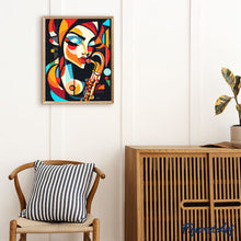 Cargar imagen en el visor de la galería, Diamond Painting - Dama del Saxo Abstracta Audaz