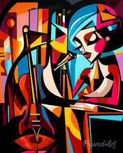 Cargar imagen en el visor de la galería, Diamond Painting - Cantante de Jazz Abstracta Audaz