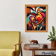 Cargar imagen en el visor de la galería, Diamond Painting - Engranajes del Corazón Abstractos Audaces