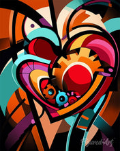 Cargar imagen en el visor de la galería, Diamond Painting - Engranajes del Corazón Abstractos Audaces