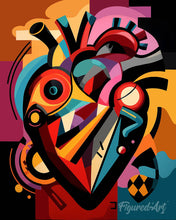 Cargar imagen en el visor de la galería, Diamond Painting - Corazón Abstracto Audaz
