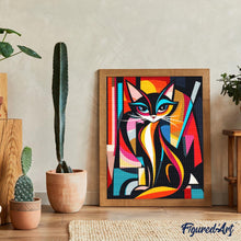 Cargar imagen en el visor de la galería, Diamond Painting - Gato Abstracto Audaz