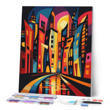 Cargar imagen en el visor de la galería, Diamond Painting - Rascacielos Abstractos Audaces