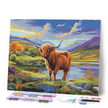 Cargar imagen en el visor de la galería, Diamond Painting - Highland Cow cielos pintados