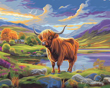 Cargar imagen en el visor de la galería, Diamond Painting - Highland Cow cielos pintados