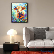 Cargar imagen en el visor de la galería, Diamond Painting - Highland Cow en flor