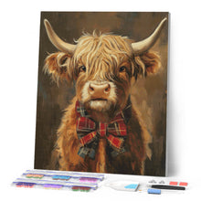 Cargar imagen en el visor de la galería, Diamond Painting - Highland Cow caballero