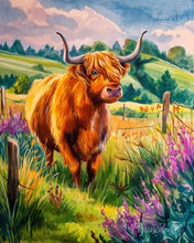 Cargar imagen en el visor de la galería, Diamond Painting - Highland Cow campo