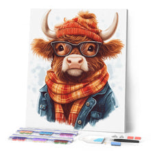Cargar imagen en el visor de la galería, Diamond Painting - Highland Cow ambiente acogedor