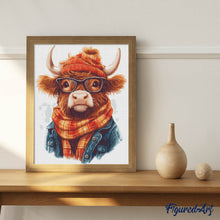 Cargar imagen en el visor de la galería, Diamond Painting - Highland Cow ambiente acogedor