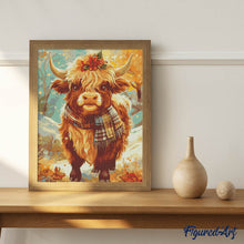 Cargar imagen en el visor de la galería, Diamond Painting - Highland Cow encanto otoñal