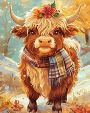 Cargar imagen en el visor de la galería, Diamond Painting - Highland Cow encanto otoñal