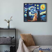 Cargar imagen en el visor de la galería, Diamond Painting - Compañeros de noche estrellada