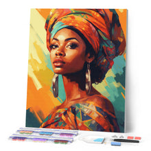 Cargar imagen en el visor de la galería, Diamond Painting - Mujer con pañuelo colorido