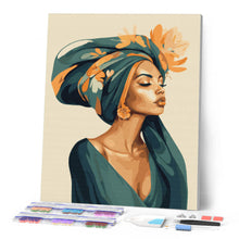 Cargar imagen en el visor de la galería, Diamond Painting - Mujer con pañuelo floral